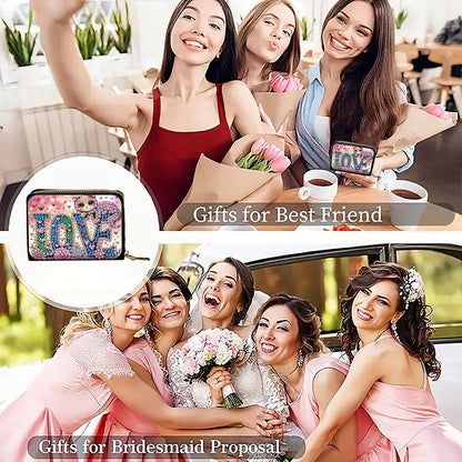 5D DIY Diamond Painting Wallet Diamond Painting Card Holder Coin Purse DIY Craft