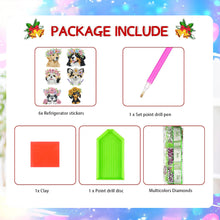 Load image into Gallery viewer, 6 Pieces/set Animal Cake DIY Diamond Painting Magnets Refrigerator Fridge Magnet
