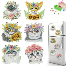 Load image into Gallery viewer, 6 Pieces/set Animal Cake DIY Diamond Painting Magnets Refrigerator Fridge Magnet
