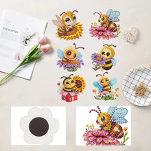 Load image into Gallery viewer, 6pcs Flower Insect DIY Diamond Painting Magnet Refrigerator for Adults Beginners

