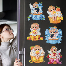 Load image into Gallery viewer, 6pcs Flower Insect DIY Diamond Painting Magnet Refrigerator for Adults Beginners
