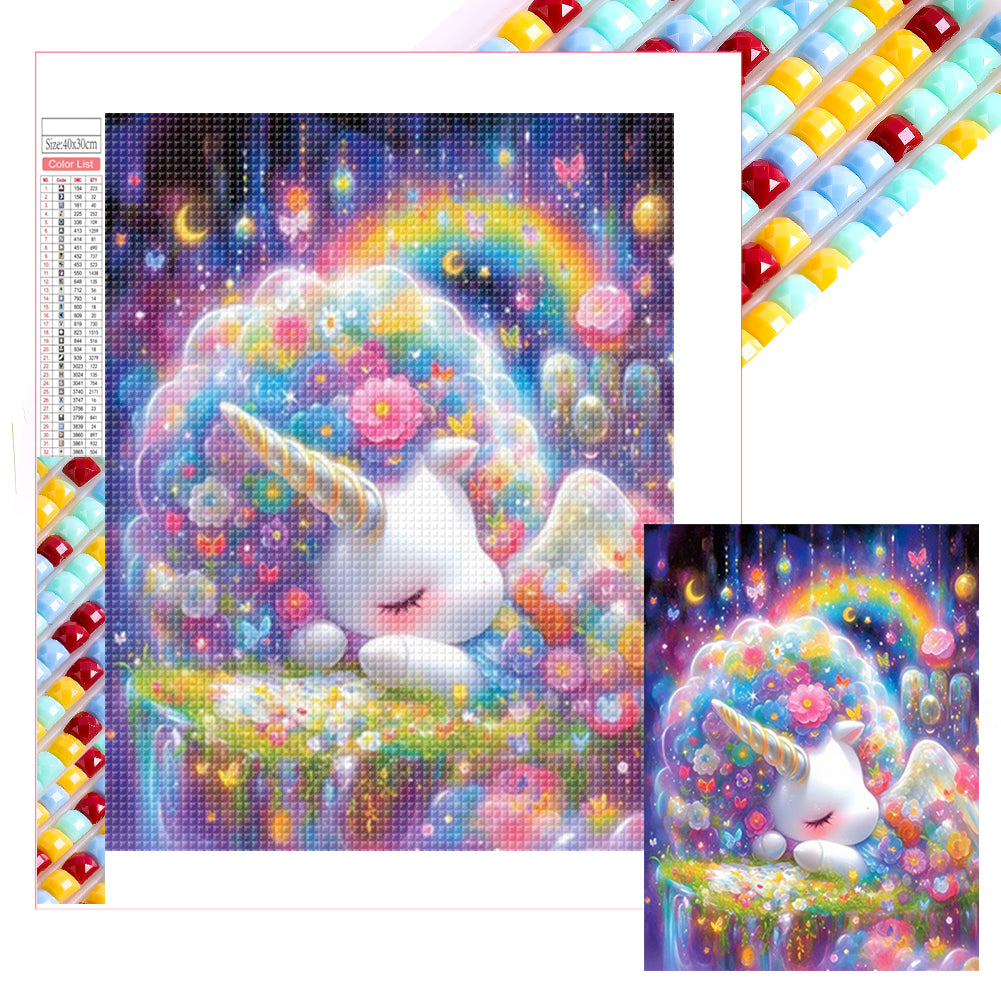 Diamond Painting - Full Square - Rainbow Pony (30*40CM)