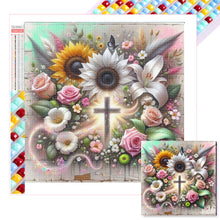 Load image into Gallery viewer, Diamond Painting - Full Square - Cross Flowers (40*40CM)
