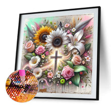 Load image into Gallery viewer, Diamond Painting - Full Square - Cross Flowers (40*40CM)

