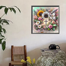 Load image into Gallery viewer, Diamond Painting - Full Square - Cross Flowers (40*40CM)
