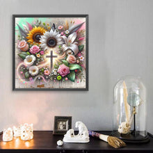 Load image into Gallery viewer, Diamond Painting - Full Square - Cross Flowers (40*40CM)
