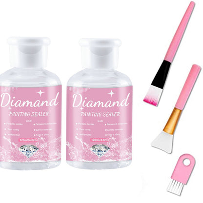 5D Diamond Painting Drill Brightener with Brushes Diamond Painting Shiny Sealant