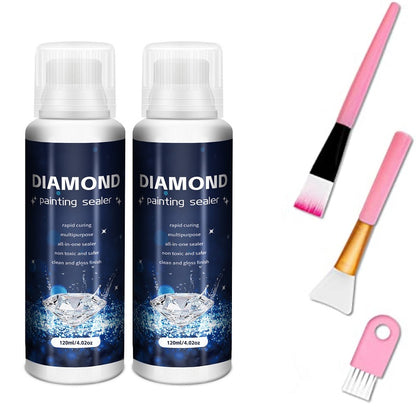 5D Diamond Painting Drill Brightener with Brushes Diamond Painting Shiny Sealant
