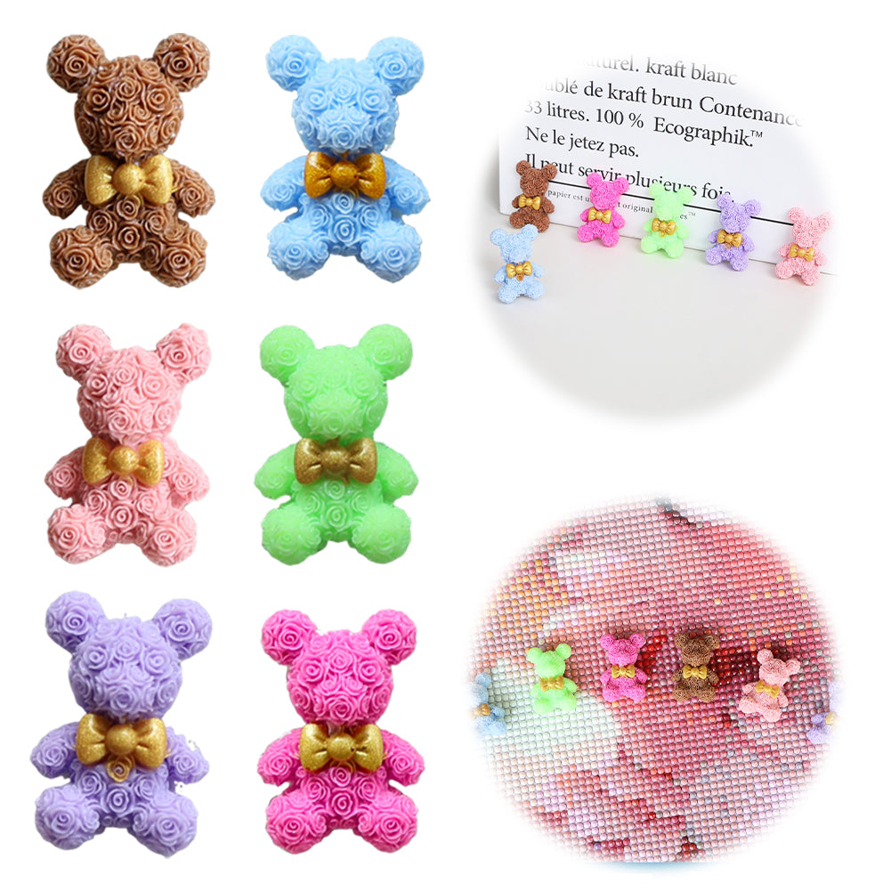 6Pcs Cute Bear Diamond Art Magnetic Cover Holder DIY Diamond Embroidery Locator