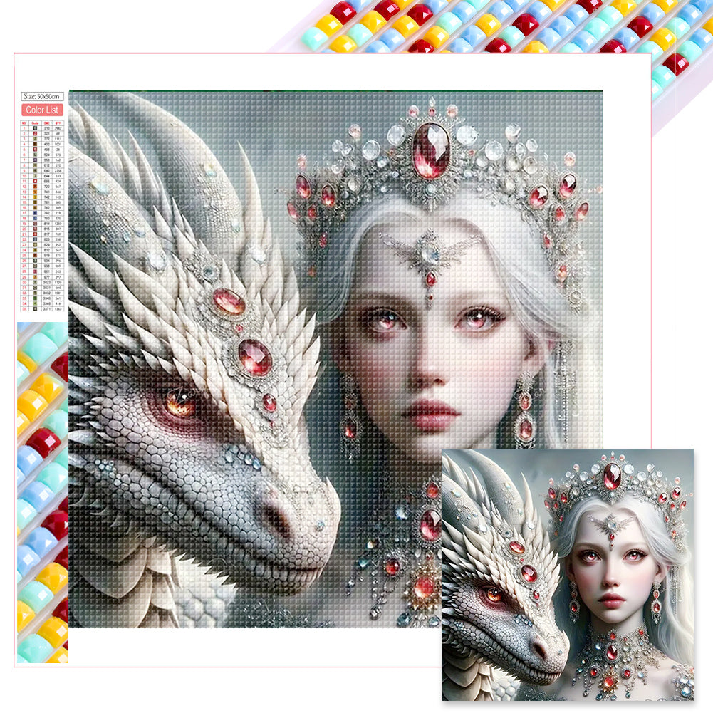 Diamond Painting - Full Square - Dragon Girl (50*50CM)
