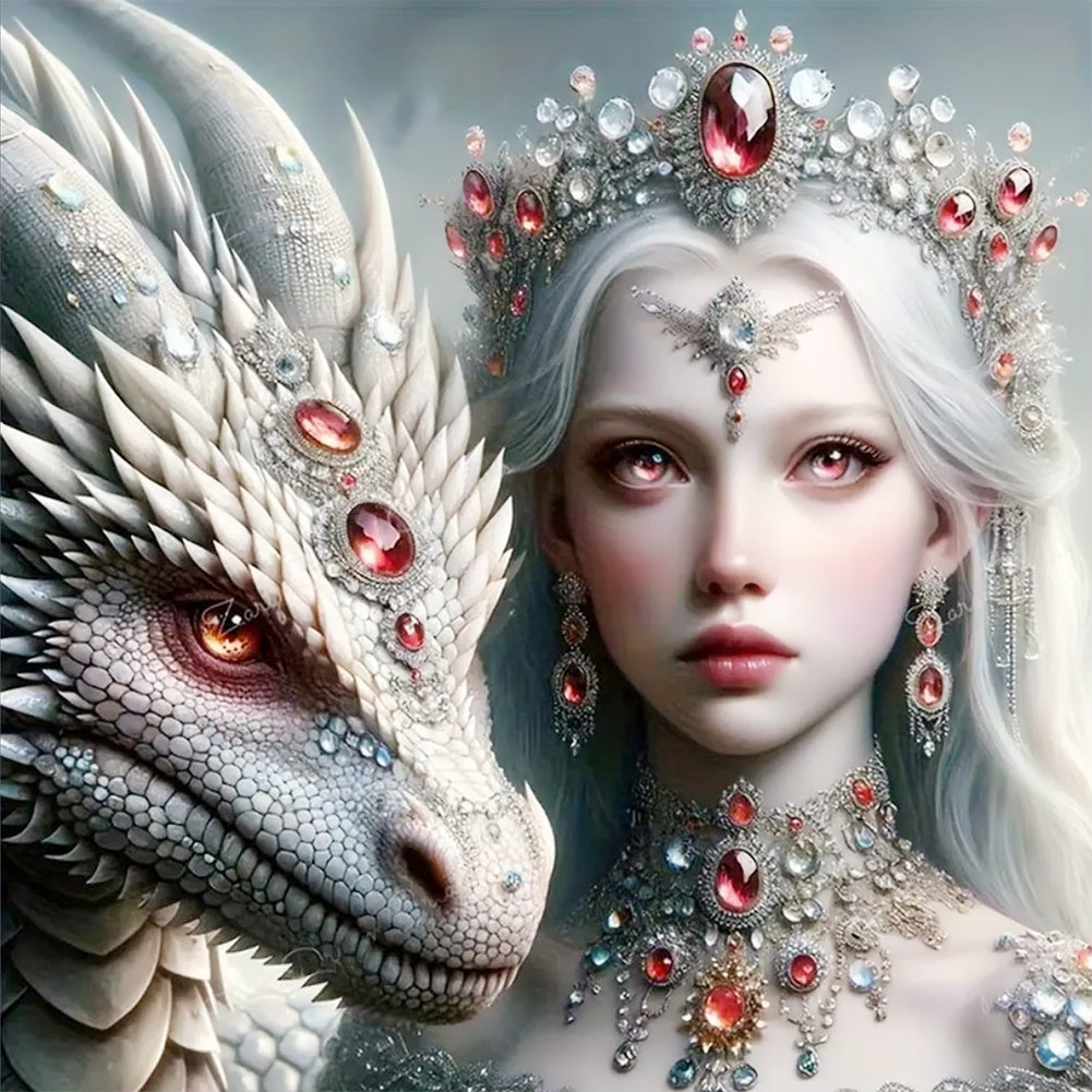 Diamond Painting - Full Square - Dragon Girl (50*50CM)