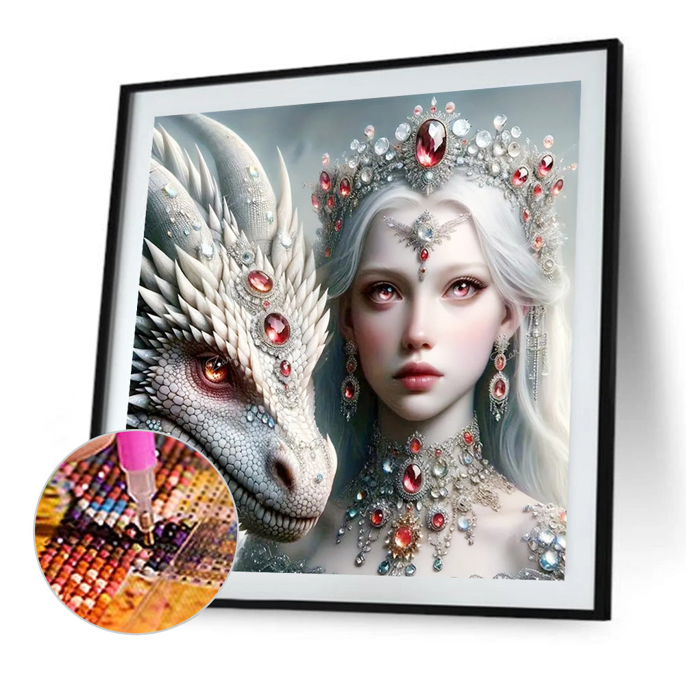 Diamond Painting - Full Square - Dragon Girl (50*50CM)