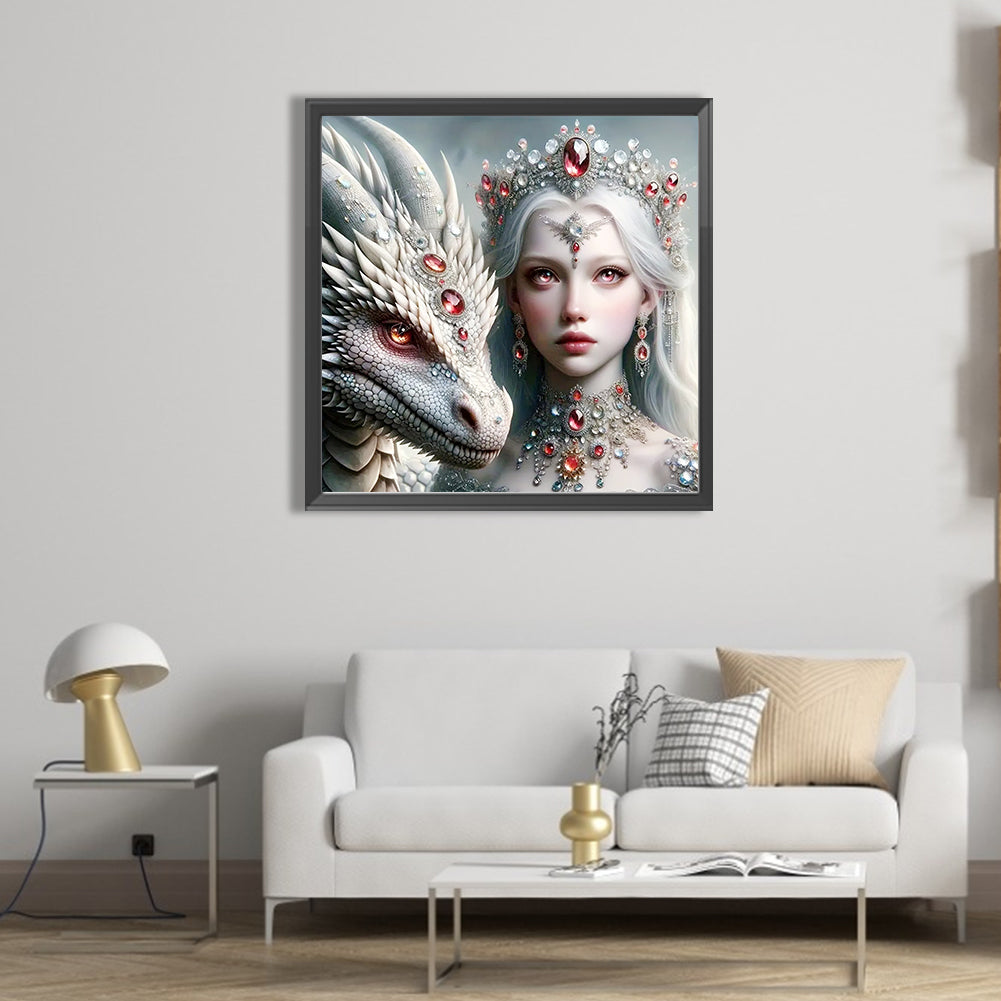 Diamond Painting - Full Square - Dragon Girl (50*50CM)