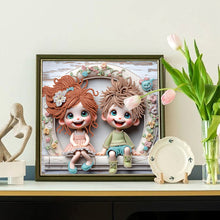 Load image into Gallery viewer, Diamond Painting - Partial Special Shaped - Cute Children (30*30CM)
