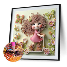 Load image into Gallery viewer, Diamond Painting - Partial Special Shaped - Cute Children (30*30CM)
