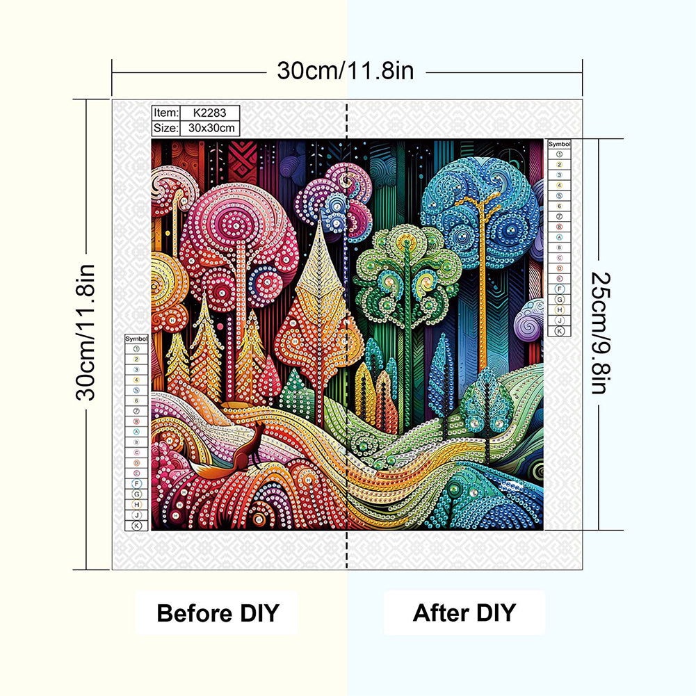 Diamond Painting - Partial Special Shaped - Colorful City Houses (30*30CM)