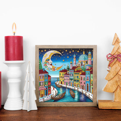Diamond Painting - Partial Special Shaped - Colorful City Houses (30*30CM)