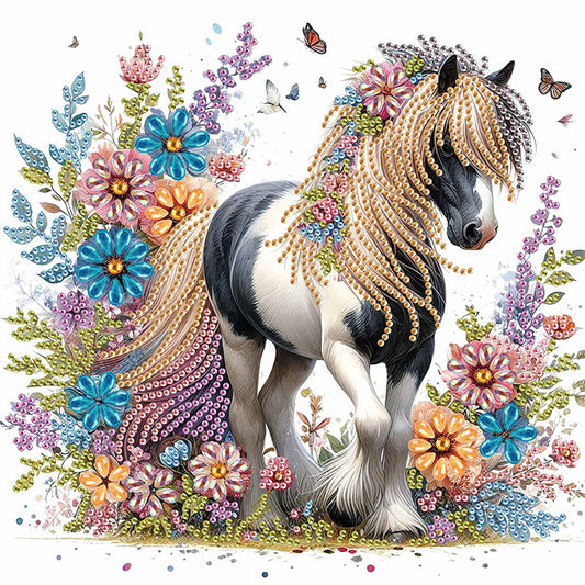 Diamond Painting - Partial Special Shaped - Horse (30*30CM)