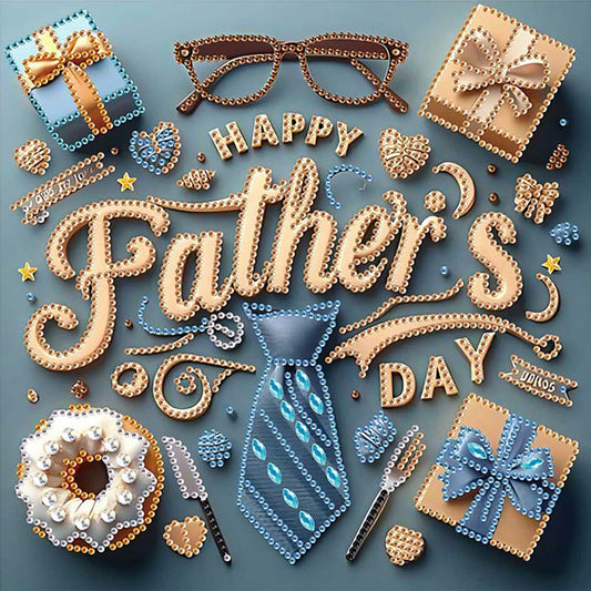 Diamond Painting - Partial Special Shaped - Father'S Day (30*30CM)