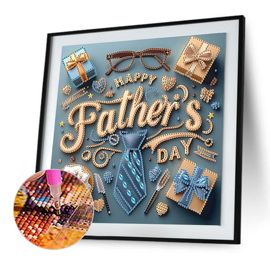 Diamond Painting - Partial Special Shaped - Father'S Day (30*30CM)