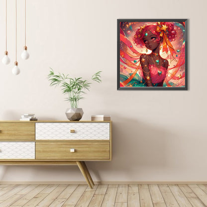 AB Diamond Painting - Full Round - Sweet Girl (40*40CM)