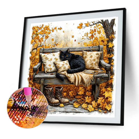 Diamond Painting - Full Round - Cat On Chair (40*40CM)
