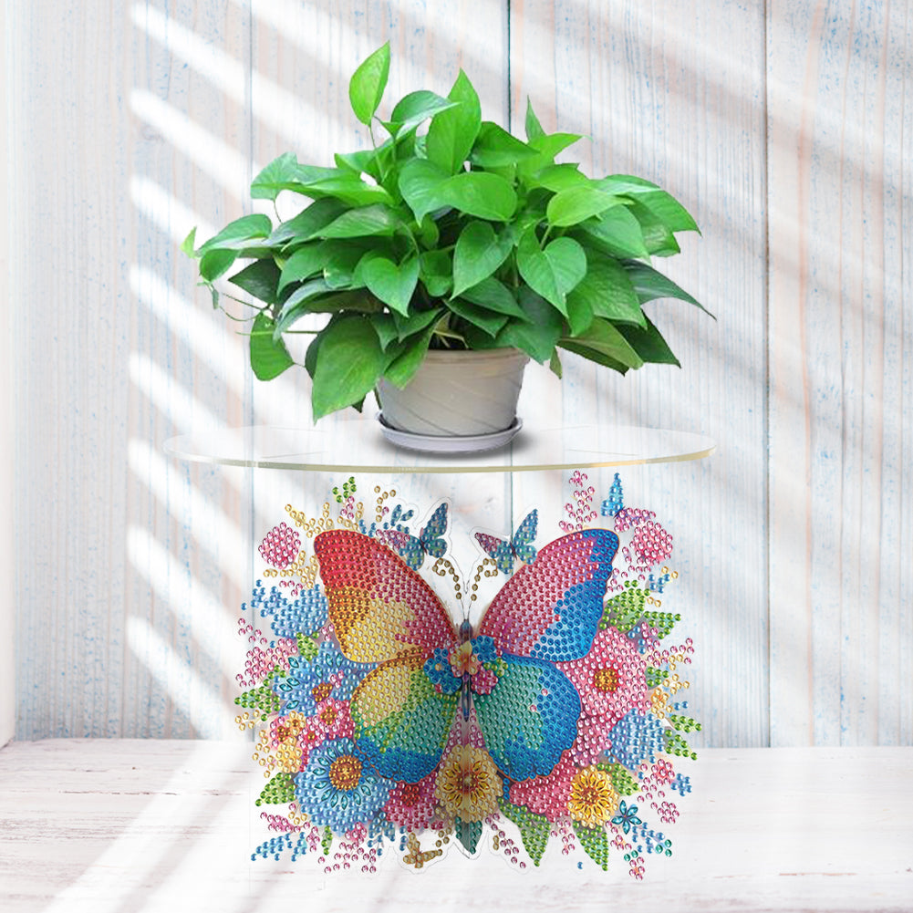 Acrylic Diamond Painting Plant Stand Diamond Art Potted Plant Holder Home Decor