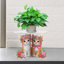 Load image into Gallery viewer, Acrylic Diamond Painting Plant Stand Diamond Art Potted Plant Holder (Cat A)
