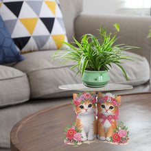 Load image into Gallery viewer, Acrylic Diamond Painting Plant Stand Diamond Art Potted Plant Holder (Cat A)
