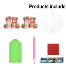 Load image into Gallery viewer, Acrylic Diamond Painting Plant Stand Diamond Art Potted Plant Holder (Cat A)
