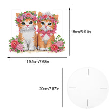 Load image into Gallery viewer, Acrylic Diamond Painting Plant Stand Diamond Art Potted Plant Holder (Cat A)
