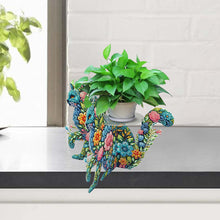 Load image into Gallery viewer, Acrylic Diamond Painting Plant Stand Diamond Art Potted Plant Holder Home Decor
