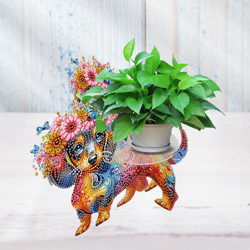 Acrylic Diamond Painting Plant Stand Diamond Art Potted Plant Holder Home Decor