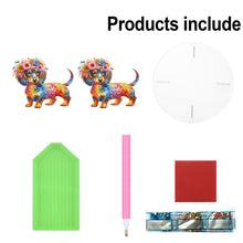 Load image into Gallery viewer, Acrylic Diamond Painting Plant Stand Diamond Art Potted Plant Holder Home Decor
