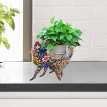 Load image into Gallery viewer, Acrylic Diamond Painting Plant Stand Diamond Art Potted Plant Holder Home Decor
