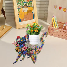 Load image into Gallery viewer, Acrylic Diamond Painting Plant Stand Diamond Art Potted Plant Holder Home Decor
