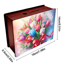 Load image into Gallery viewer, Diamond Painting Piggy Bank Wooden Coin Bank Storage Box for Home Decor and Gift
