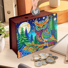 Load image into Gallery viewer, Diamond Painting Piggy Bank Wooden Coin Bank for Home Decor and Gift (Owl)
