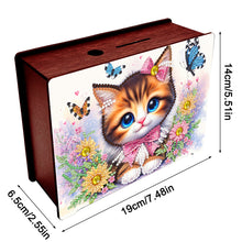 Load image into Gallery viewer, Diamond Painting Piggy Bank Wooden Coin Bank Storage Box for Home Decor and Gift
