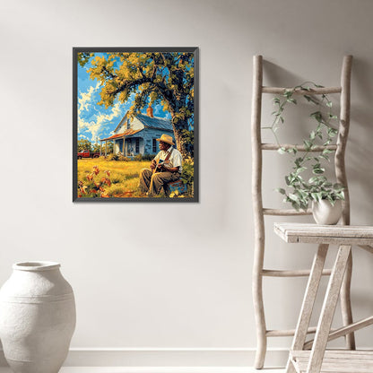 AB Diamond Painting - Full Round - Old Man And Farm (40*50CM)