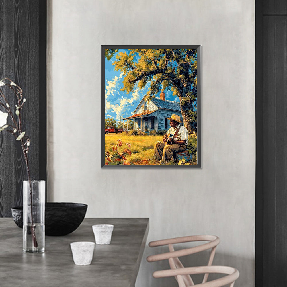 AB Diamond Painting - Full Round - Old Man And Farm (40*50CM)