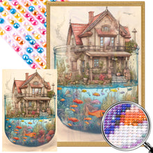 Load image into Gallery viewer, AB Diamond Painting - Full Round - Fish Tank House (40*60CM)
