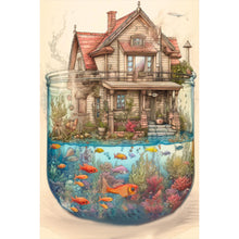Load image into Gallery viewer, AB Diamond Painting - Full Round - Fish Tank House (40*60CM)
