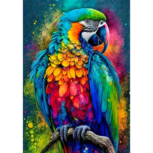 AB Diamond Painting - Full Round - Parrot On The Tree (35*50CM)