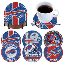 Load image into Gallery viewer, Rugby Team 6pcs DIY Diamond Painting Coasters W/ Holder for Beginner Adult Gift
