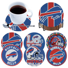 Load image into Gallery viewer, Rugby Team 6pcs DIY Diamond Painting Coasters W/ Holder for Beginner Adult Gift
