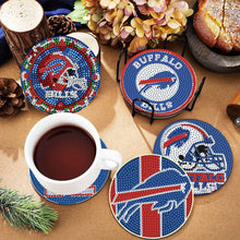 Load image into Gallery viewer, Rugby Team 6pcs DIY Diamond Painting Coasters W/ Holder for Beginner Adult Gift
