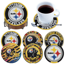 Load image into Gallery viewer, Rugby Team 6pcs DIY Diamond Painting Coasters W/ Holder for Beginner Adult Gift
