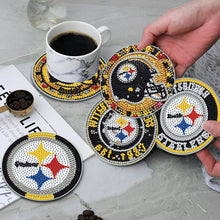 Load image into Gallery viewer, Rugby Team 6pcs DIY Diamond Painting Coasters W/ Holder for Beginner Adult Gift

