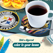 Load image into Gallery viewer, Rugby Team 6pcs DIY Diamond Painting Coasters W/ Holder for Beginner Adult Gift
